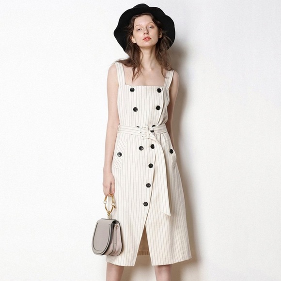 Elegant Cream Button-Down Dress - Picture 1 of 6